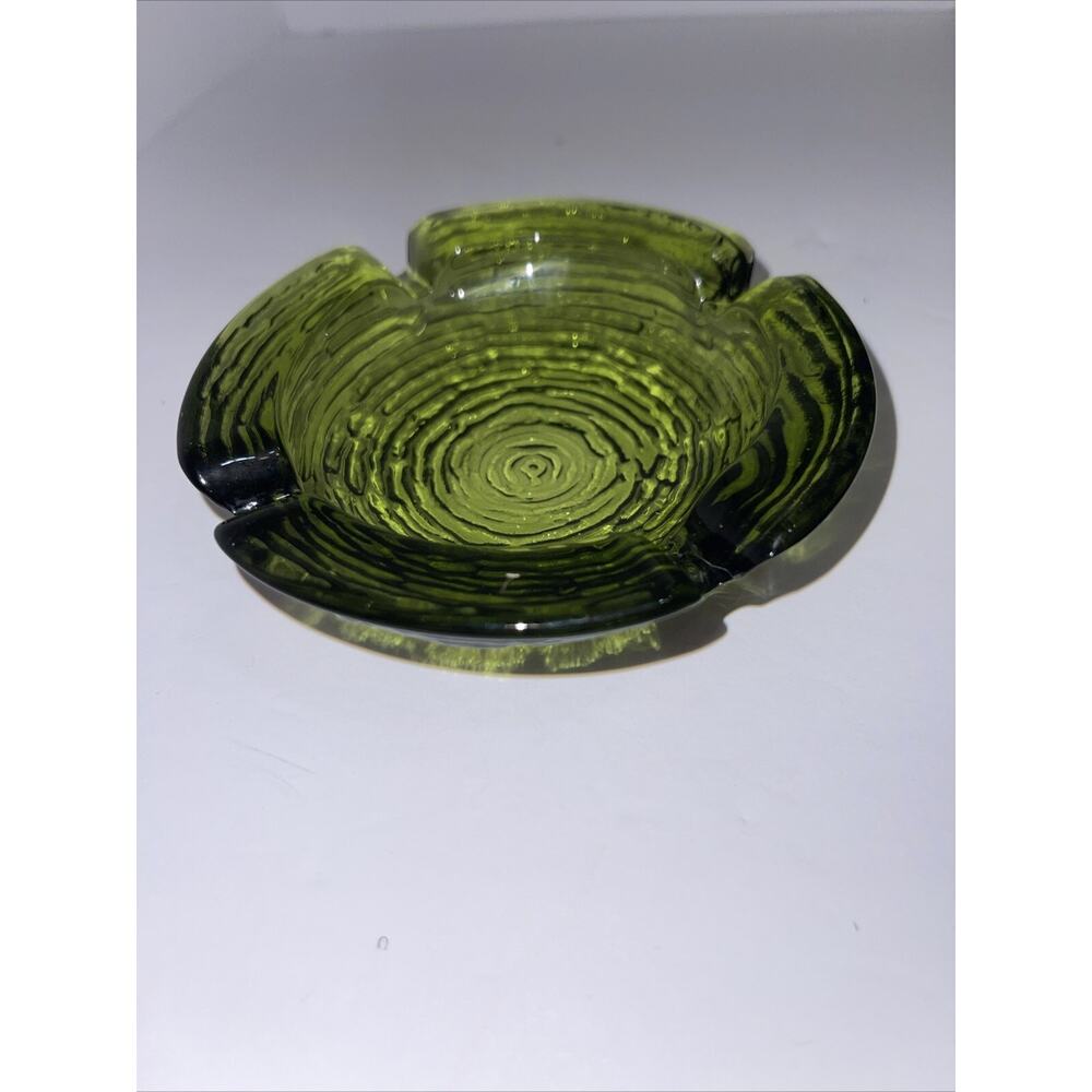 4" Ashtray Soreno Avocado Green by ANCHOR HOCKING MCM‎